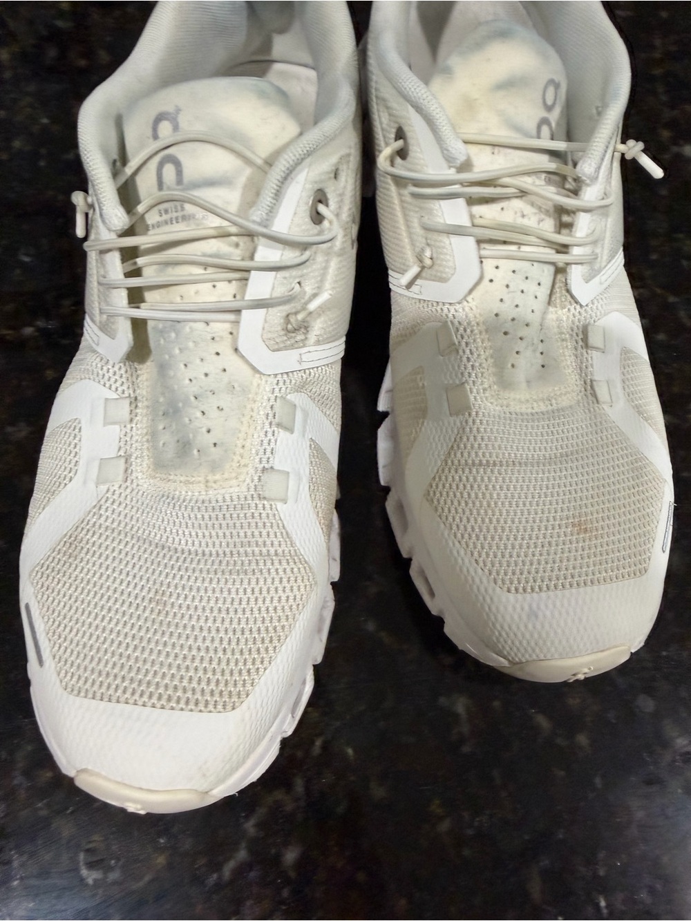 On Running White/Off-White Mesh Running Sneakers - Picture 10 of 10